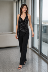 Polka Dot V Neck Cami Blouse