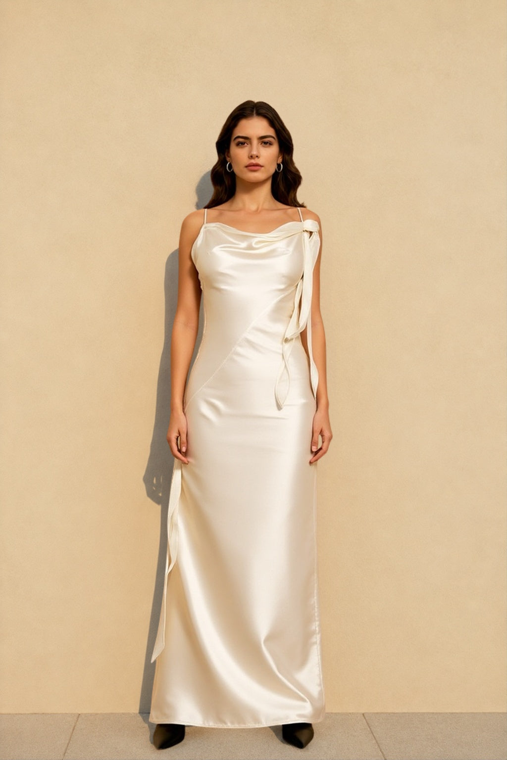 Cami Backless  Maxi Silk Dress
