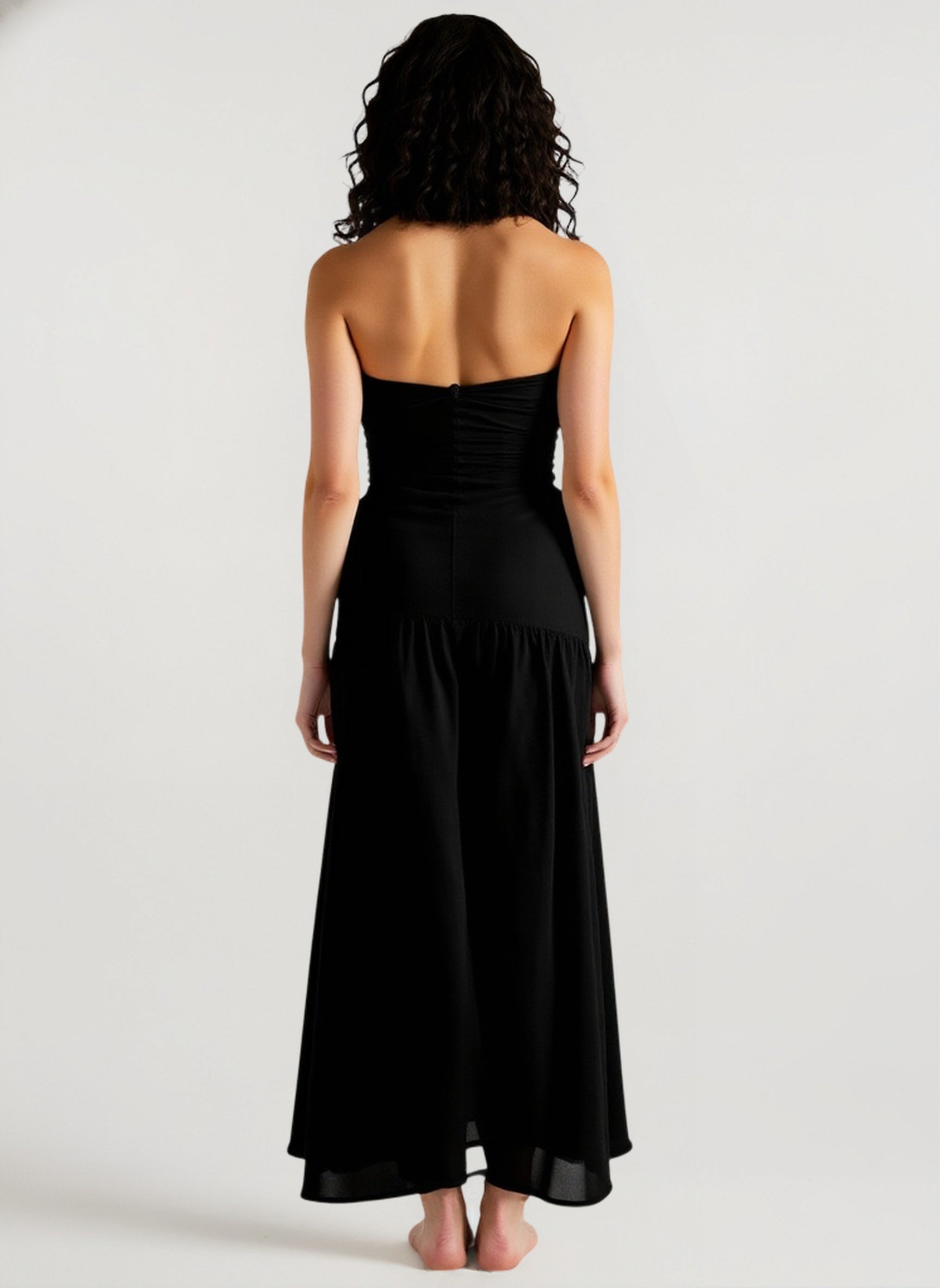 Solid Tube Cutout Sexy Vacation Dress