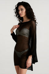 Open Knit Flared Cover Up