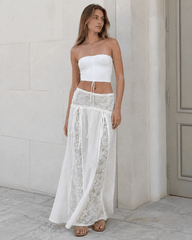 Boho Lace Patchwork Maxi Skirt