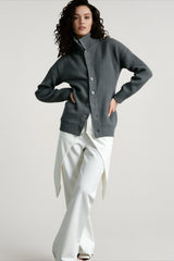 Ribbed Single Breasted Cardigan