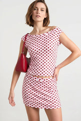 Sexy Polka Dot Crop Dolman Vacation Set