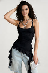 Slim Fit Ruffle Cami Top