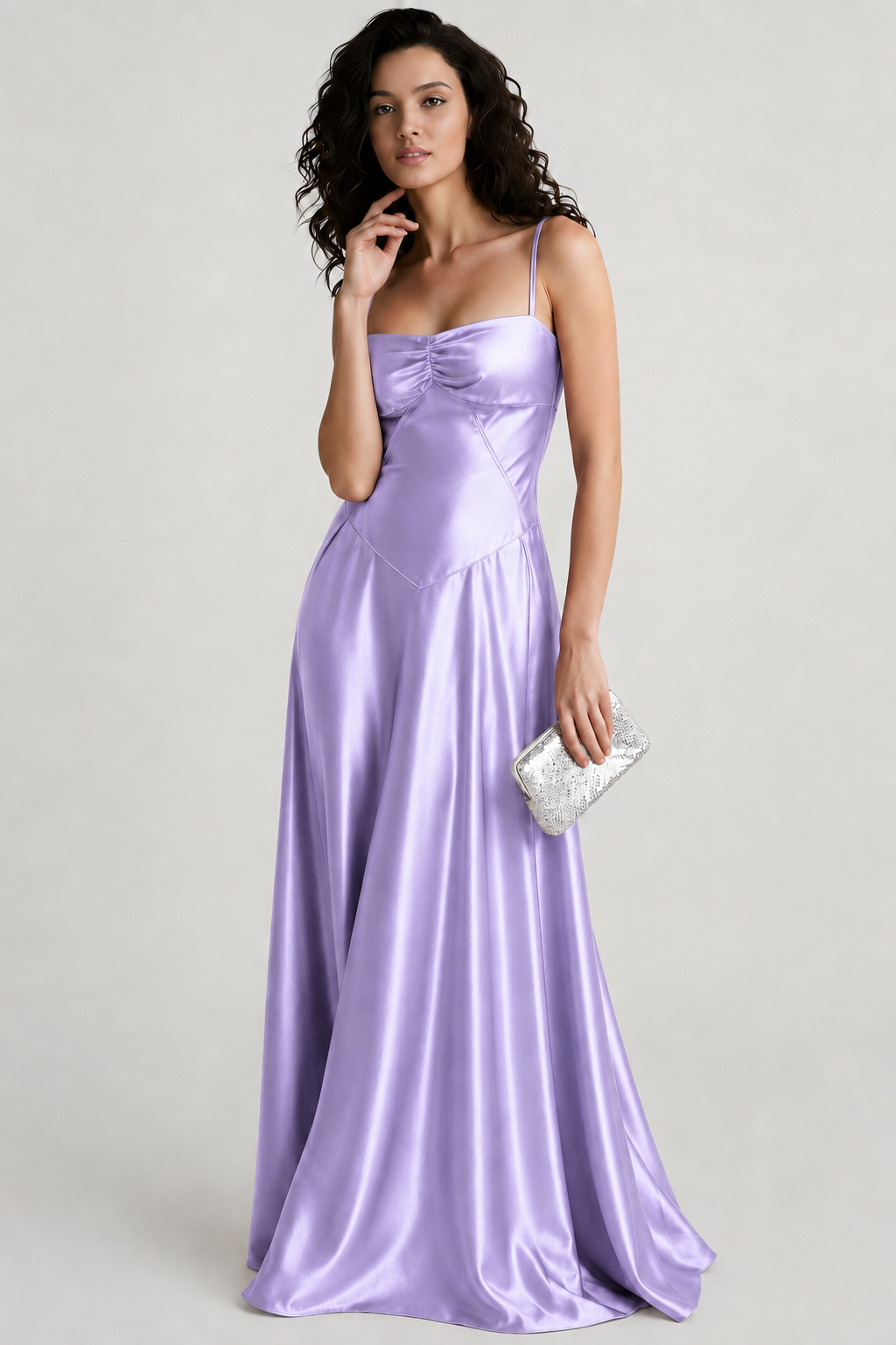 Sexy Cami Slim Fit Back Tie Long Prom Dress
