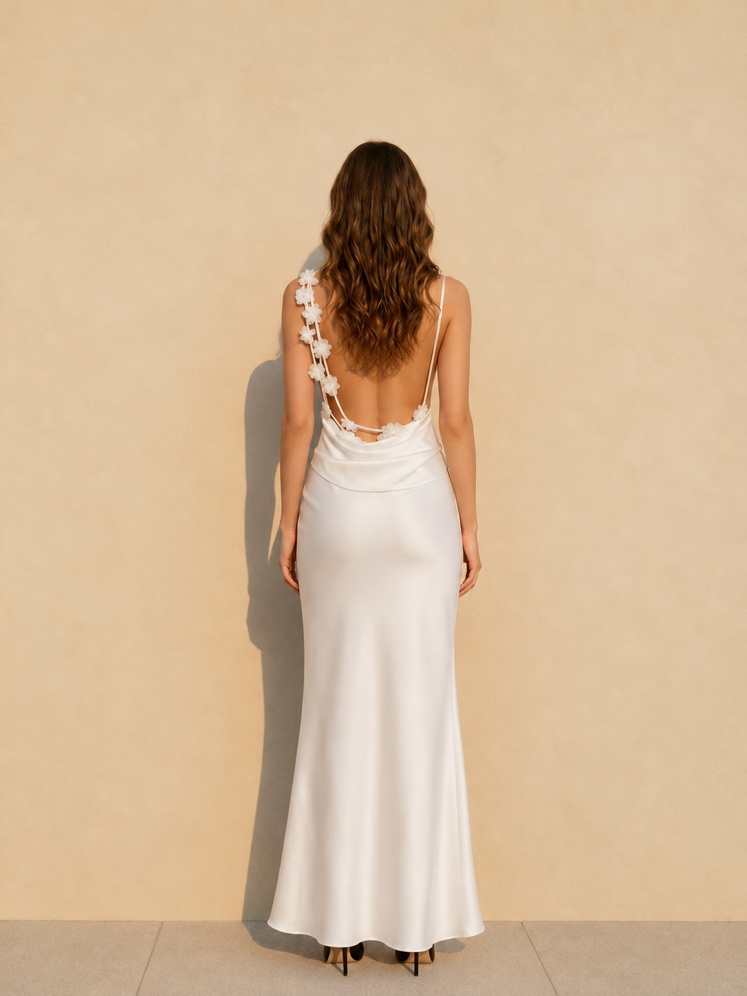 Satin Cami Backless Sexy Slim Fit Prom Dress