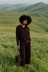 Turtleneck Half Zip Solid Casual Pants Two Piece Set