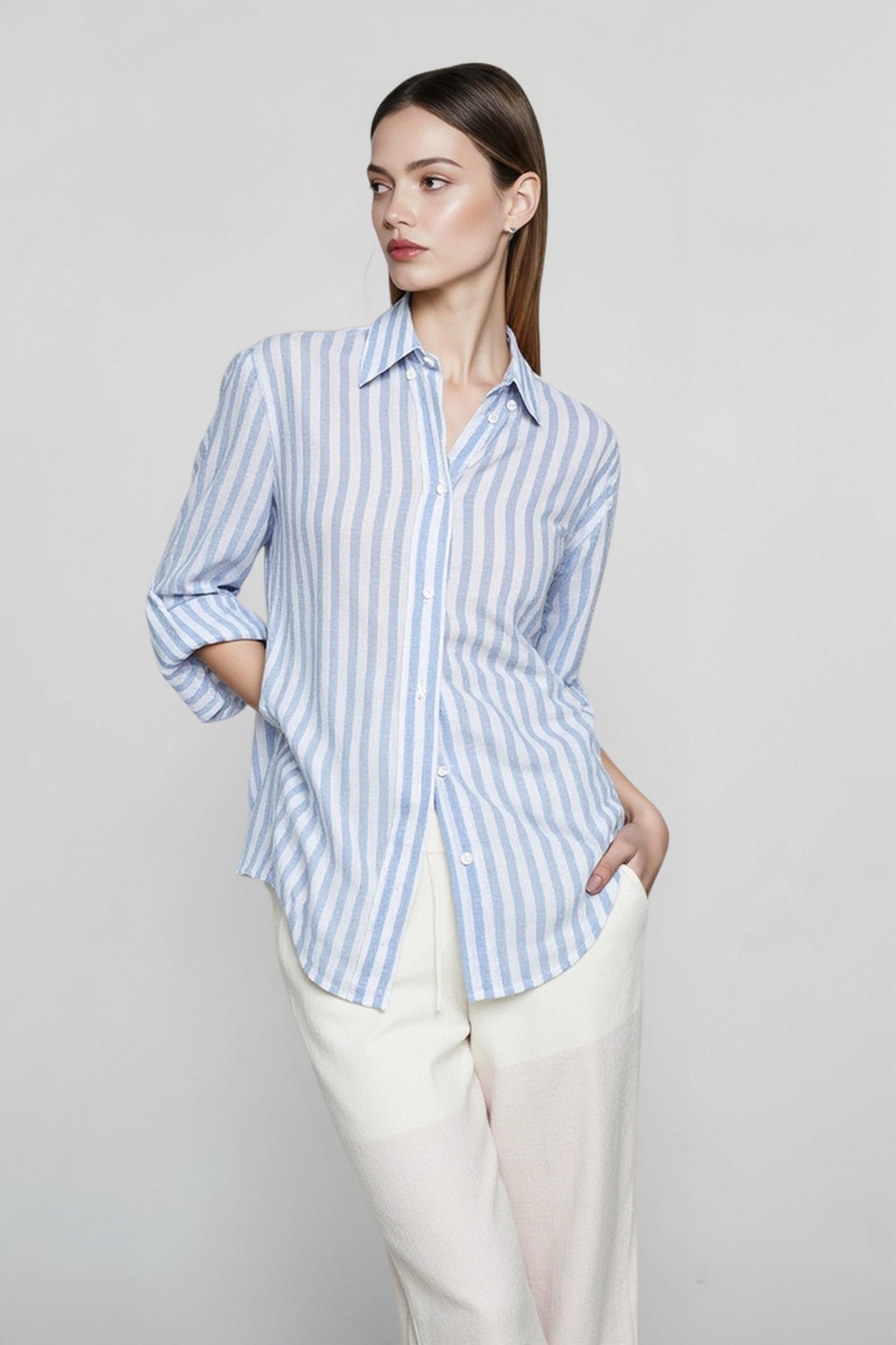Pure Linen Vacation Blouse