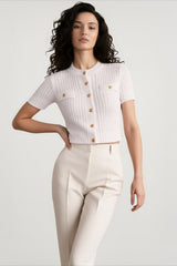 Single-Breasted Knitted Office Cardigan