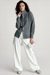 Ribbed Single Breasted Cardigan