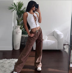 Addy Wide Leg Cargo Jeans