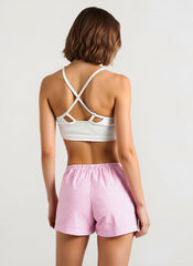 Chic Stripe Elastic Tie Casual Shorts