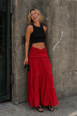 Sleeveless Halter Twist Co-ord Boho Dress