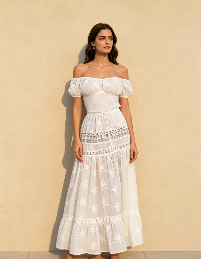 Pure Desire Crop Camisole High - Waist Skirt Set