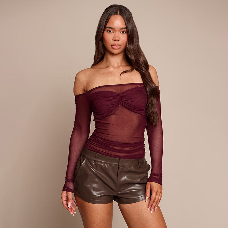 Jahnessa Sheer Long Sleeve Top