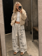Apricot Graffiti Straight Denim Jeans
