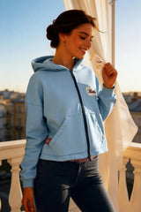 Embroidered Patch Loose Hoodie
