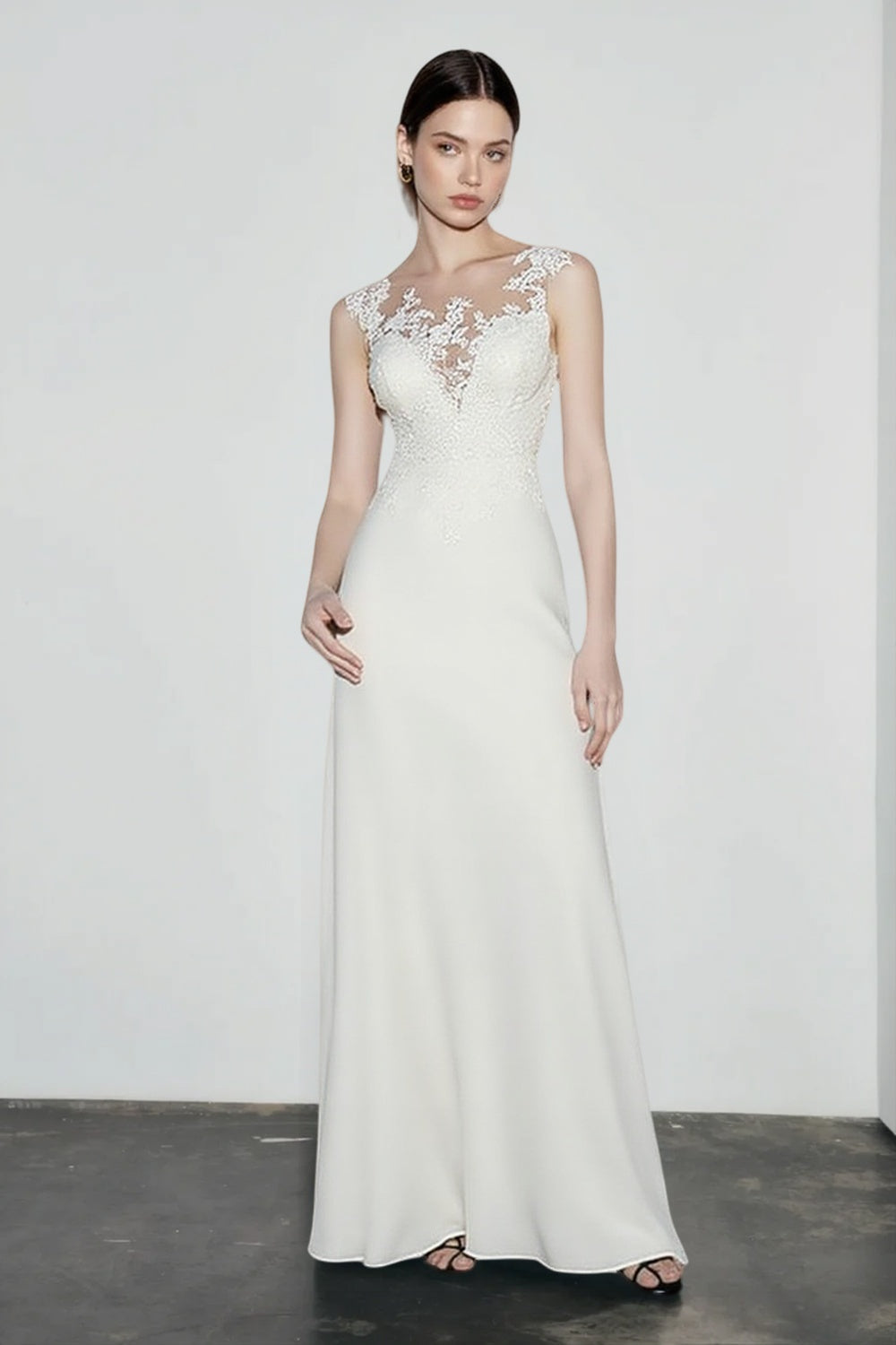 Cap Sleeve Applique Sheath Bohemian Lace Dress