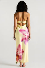 Tube Print Slim Vacation Dress