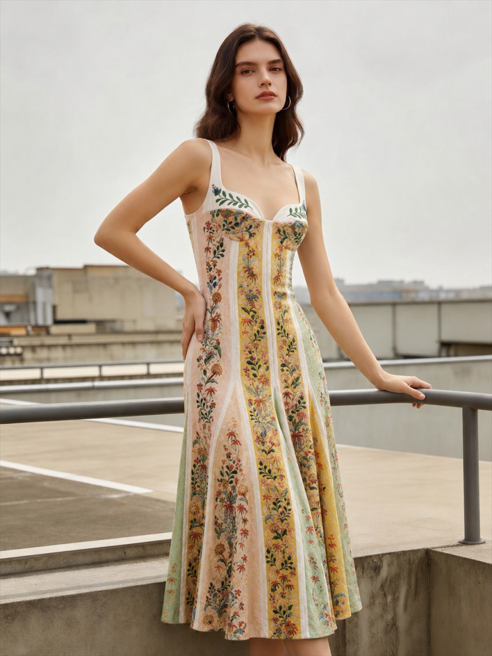 Halter Floral Printed Boho Dress