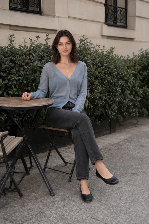 V-Neck Lightweight Knit Cardigan