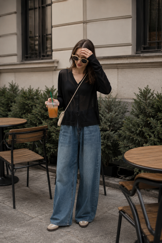 V-Neck Lightweight Knit Cardigan