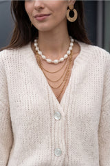 Elegant Solid Single Breasted Knit Cardigan