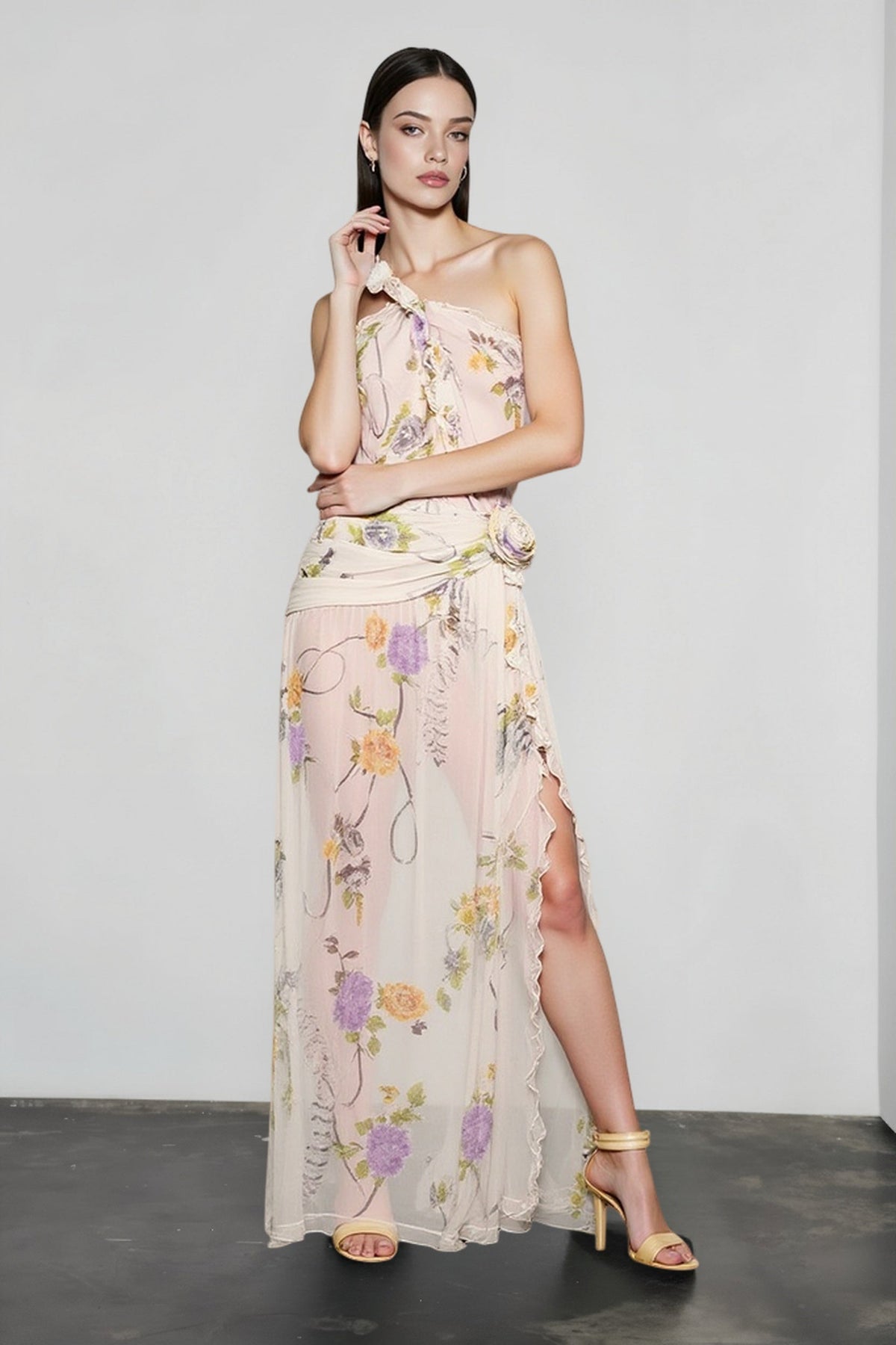 Halter Backless Floral Vacation Dress