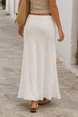 Drawstring High Waist Bodycon Midi Skirt