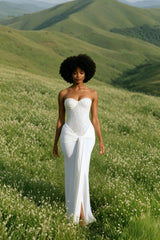 Strapless Rhinestone High Waist Bodycon Dress