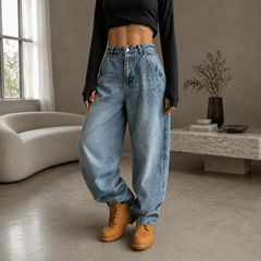 Vintage Low Rise Washed Jeans