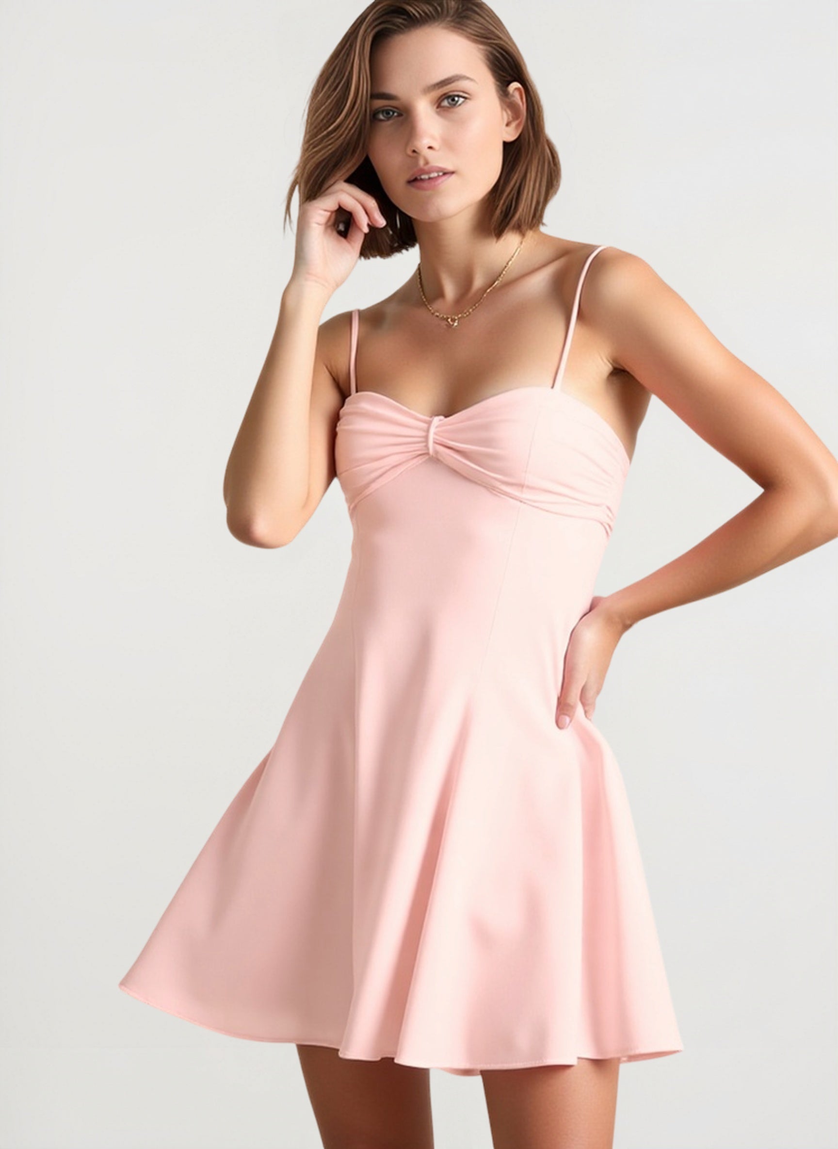 Off Shoulder Flowy Chiffon Cami Mini Dress