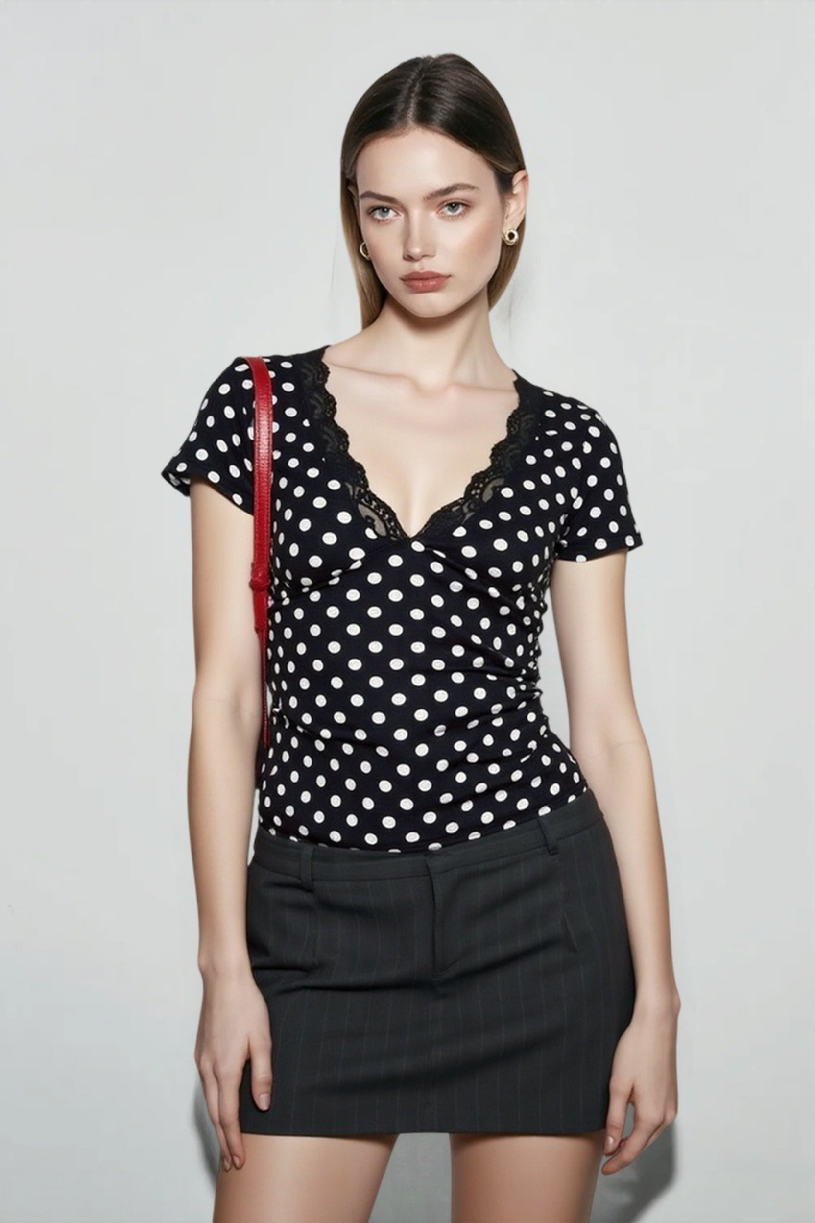 Sexy Colorblock Dot T-shirts