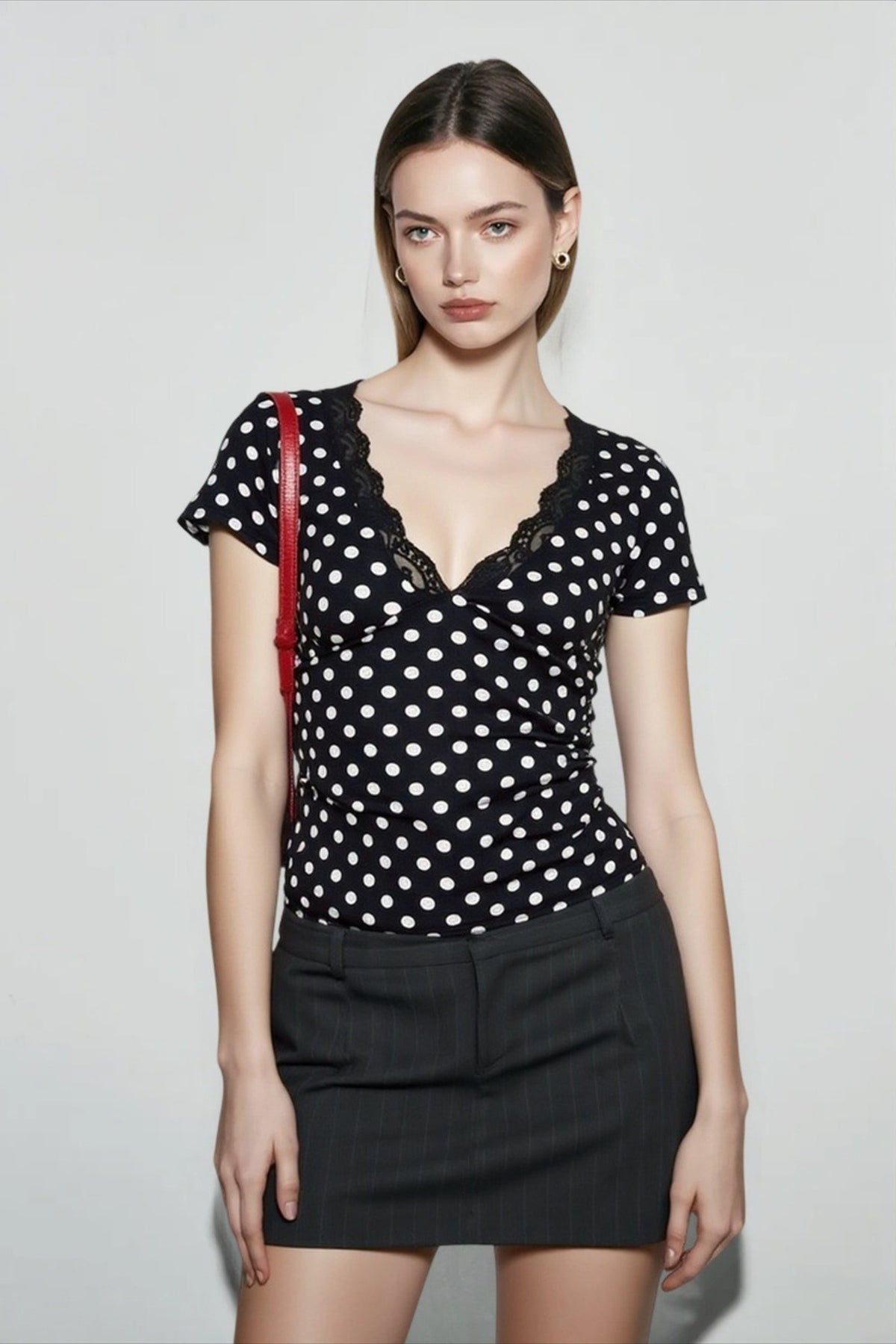 Sexy Colorblock Dot T-shirts