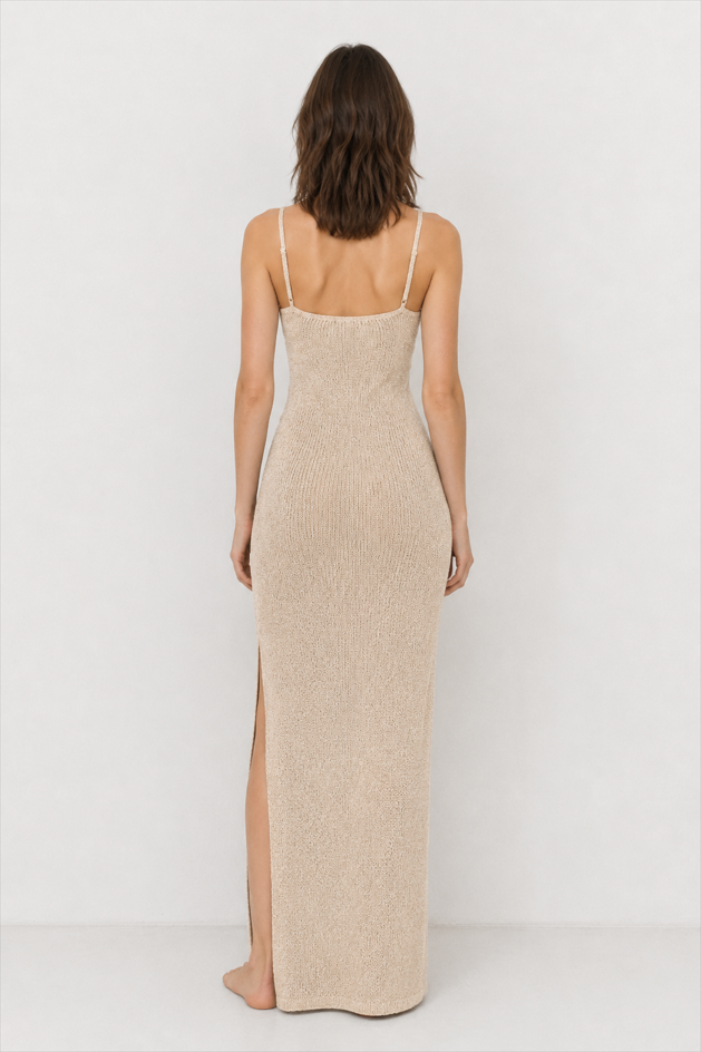 Knit Cami Slim Backless Sexy Sweater Dress