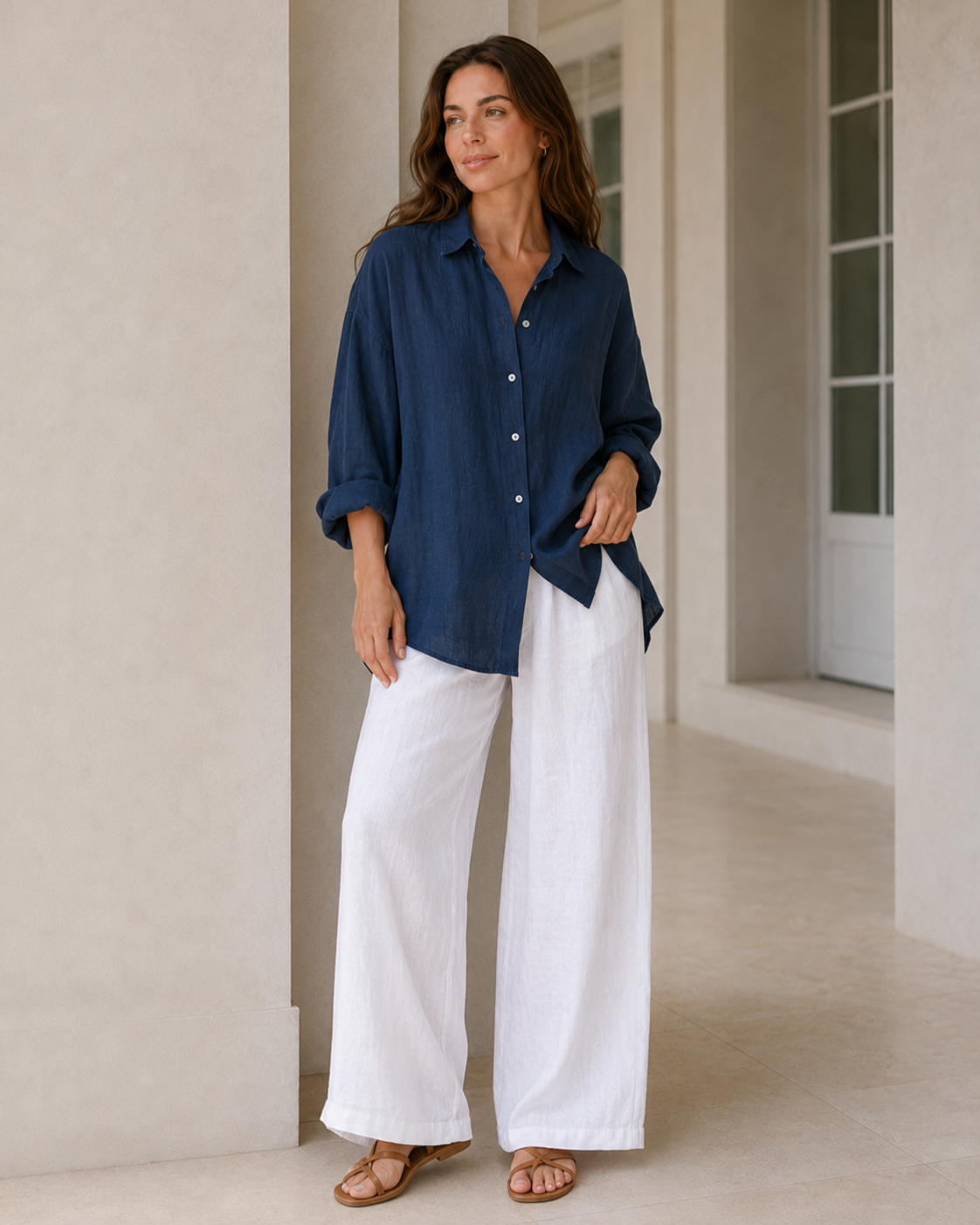 Fashion Solid Loose Casual Commuter Blouse