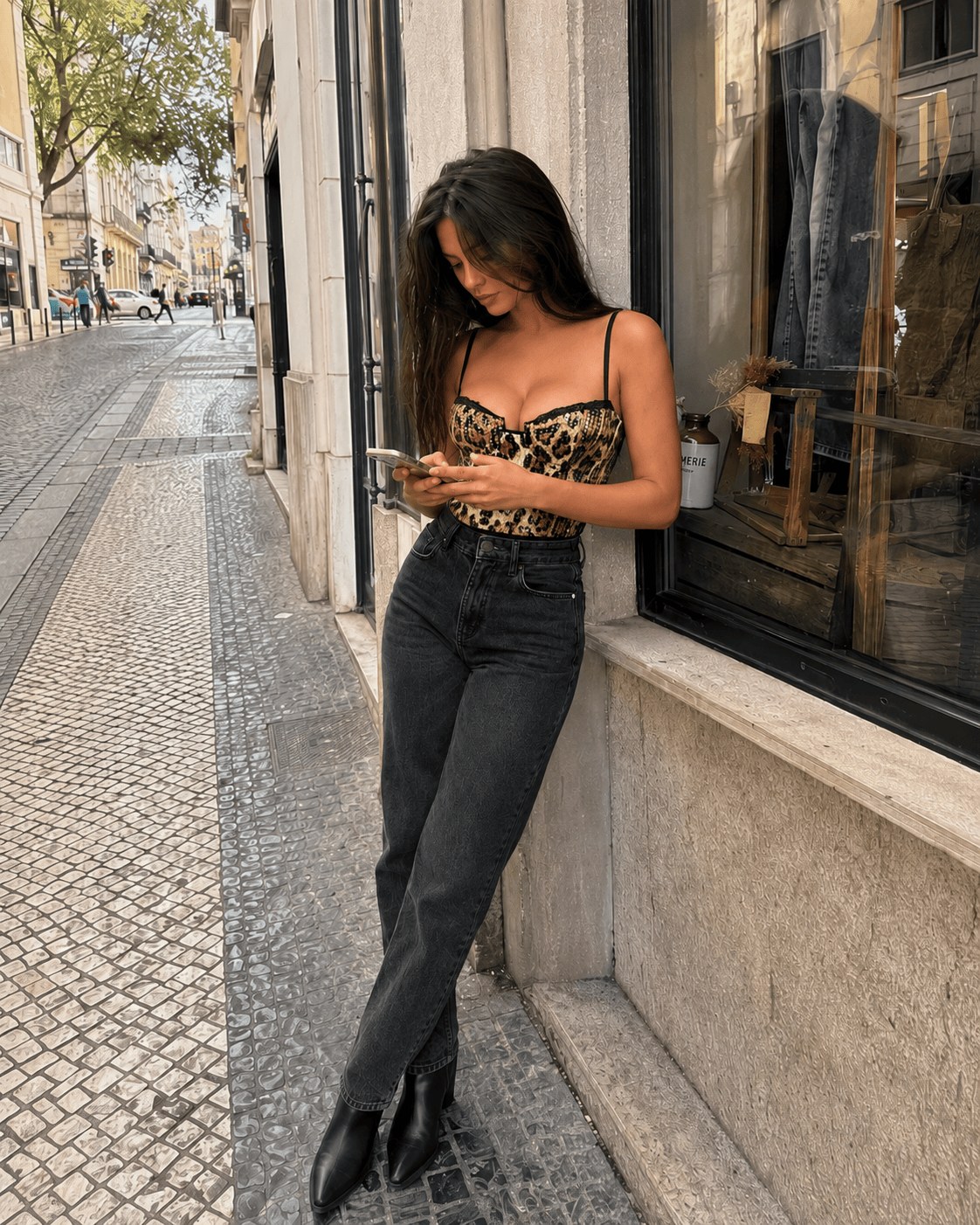 Chic Sexy Lace Sequin Leopard Cami Top