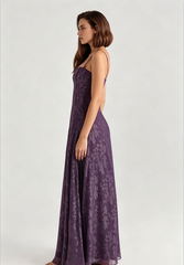 Spaghetti Strap Chiffon Floral Formal Dress