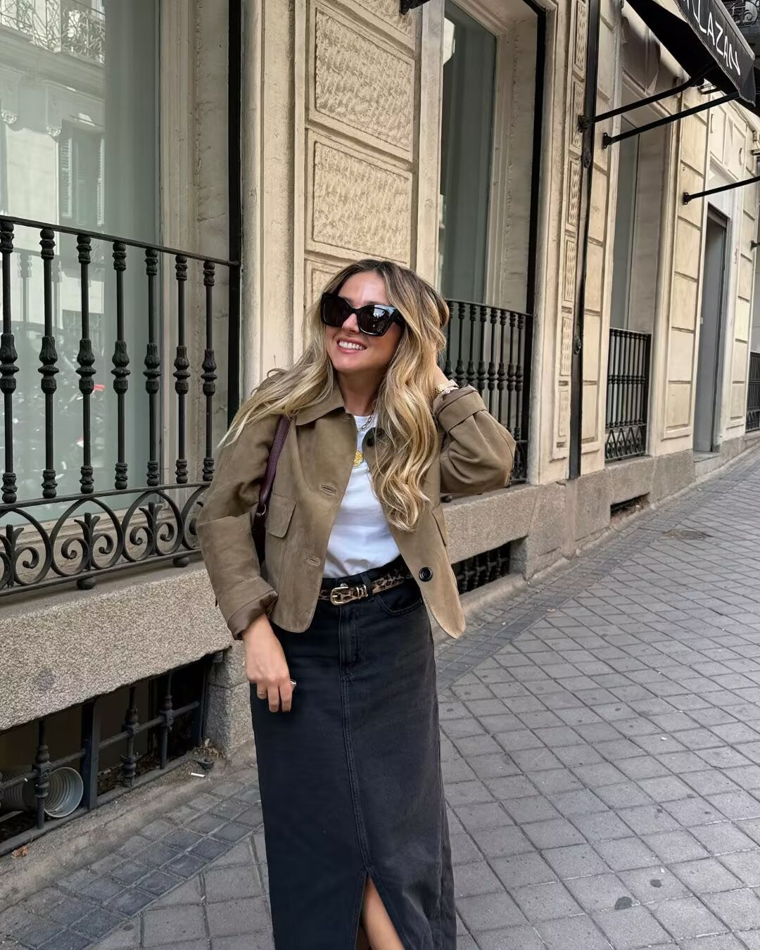 Suede Effect Soft Button Lapel Jacket