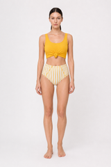 Striped Print Bikini Two Piece Swim Set