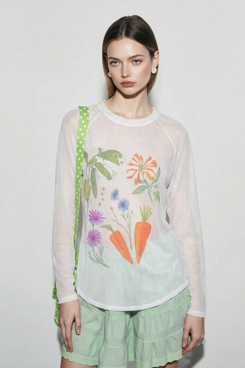 Breathable Loose Floral Cover Up