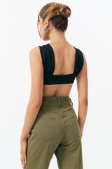 O-Ring Front Cut Out Crop Top