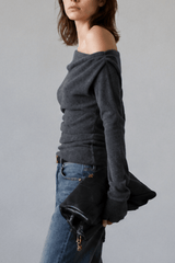 Chic Off Shoulder Fitted Knit Top