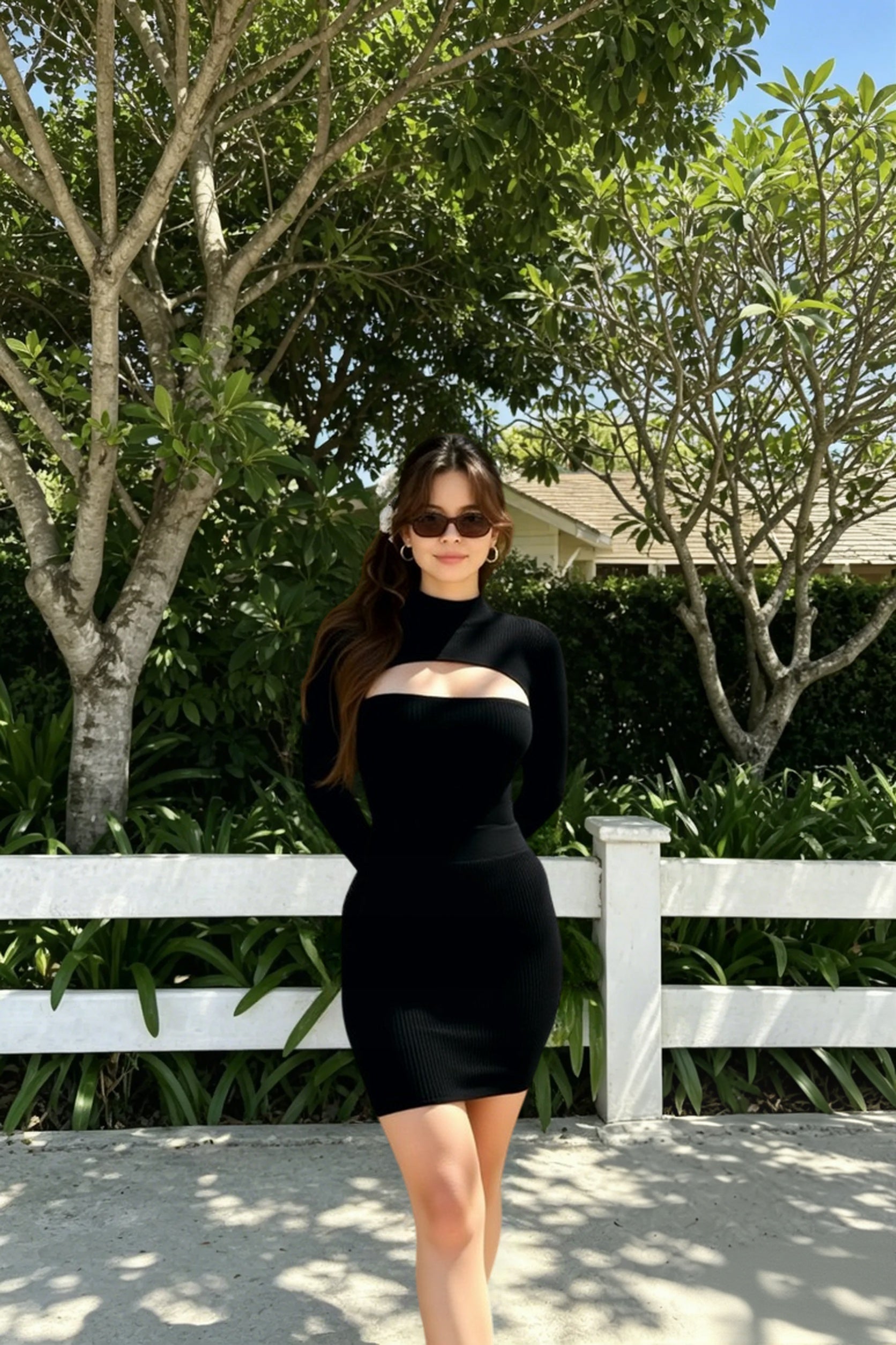 Elegant White Hollow Knitted Bodycon Short Dress Cut Out Dresses