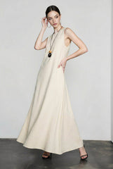 Pure Linen Tank Maxi Vacation Dress