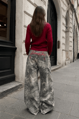 Loose Hip Hop Washed Tree Camo Jeans