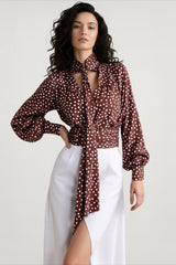French Retro Dot Blouse