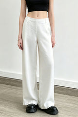 Linen Yarn Dyed Wide Leg Pants