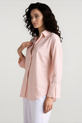 Linen Solid Button Down Blouse