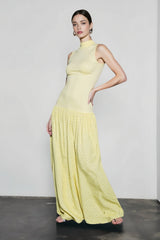 Polka Dot Patchwork Maxi Dress